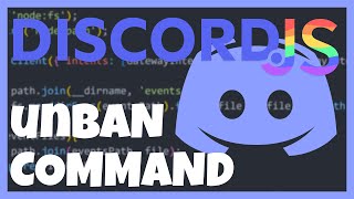 Unban Command  discordjs v14 2023  Code Your Own Discord Bot [upl. by Olympie]