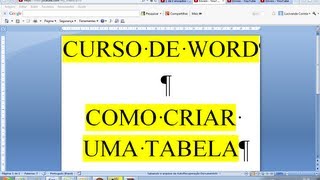 Curso de Word Como criar construir tabela de forma rápida Concurso [upl. by Krystin]