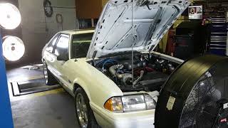 1989 Ford Mustang 50 supercharged Dyno run [upl. by Rhiamon]