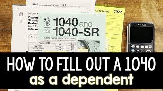 How to fill out a 1040 tax form as a dependent [upl. by Nena]