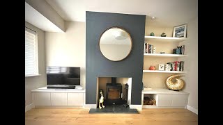 Painted alcove units with floating shelves [upl. by Ronnholm]