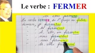 Conjugaison du verbe fermer  à limparfait au présent et au futur [upl. by Bedelia349]