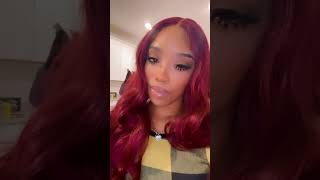 Sensational Danisha Wig  Wine Red wigreview hairvideo [upl. by Oivaf]