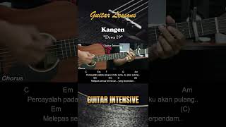 Kangen  Dewa 19  Tutorial Chord Gitar Mudah dan Lirik chordgitar [upl. by Mis]