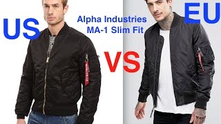 Alpha Industries MA 1 Slim Fit Bomber Jacket [upl. by Ertnom]