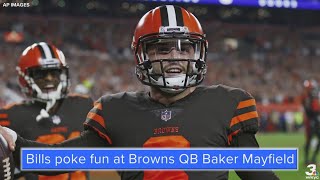 Bills poke fun at Browns QB Baker Mayfield others in schedule release video [upl. by Petunia293]