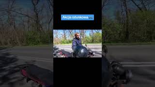 Ratujemy motocyklistę 🏍️🥰 motocykl motocykle motocyklista motoryzacja motor [upl. by Nitsyrc]