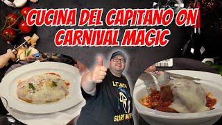 Cucina del capitano on the Carnival Magic Review [upl. by Sema]