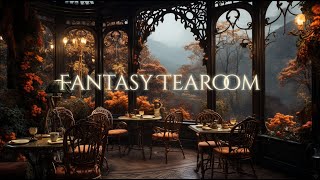 Fantasy Tearoom Ambience and Music  peaceful late autumn afternoon with tea and a book [upl. by Holub229]