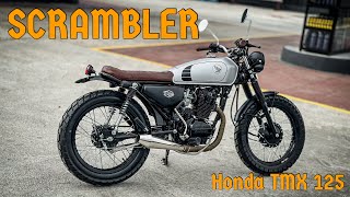 HONDA TMX 125 Alpha  Basic build  Scrambler [upl. by Hayott]