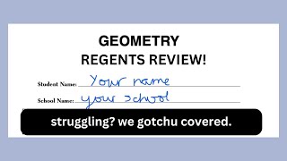 GEOMETRY REGENTS EXAM REVIEW [upl. by Aehsal]