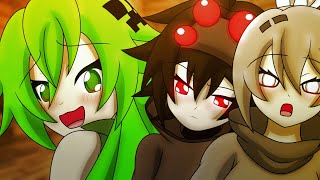 CreeperGirls Explosive Control Minecraft Anime [upl. by Chirlin]