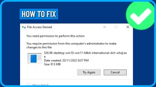 How to Fix Folder Access Denied You Need Permission to Perform This Action in Windows 1011 [upl. by Merlin364]