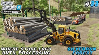 Optimizing the Storage of Logs Prior to Processing  Silverrun Forest  Farming simulator 22  33 [upl. by Ailuj]