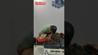 Severe Low Back Pain Treatment by Chiropractic Adjustment painrelief chiropratic indore [upl. by Cod]