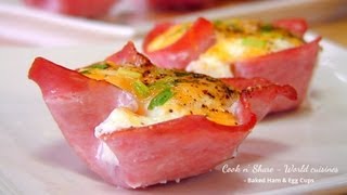 Baked Ham amp Egg Cups [upl. by Enyrb]