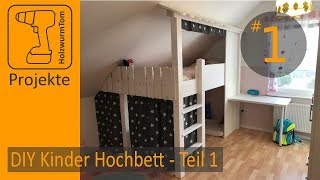 DIY Projekt Kinderzimmer Hochbett bauen Teil 13  Build a Bunkbed Part 13 [upl. by Bakerman]