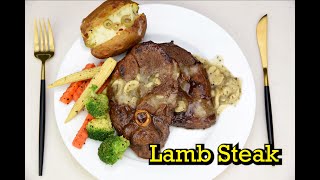 Easy Stovetop LAMB Steaks with Mushroom and Pepper Sauce thefreshplate06 [upl. by Adnwahs]