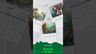 2025 Fantasy Mermaid Art Wall Calendar Planner [upl. by Baumann646]