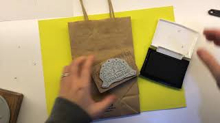 Stamping Tutorial  Stamping on paper bags with handles [upl. by O'Neil]