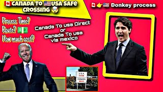 🇨🇦canada To 🇺🇸Usa Safe crossing Donkey Route usaasylum usabordercrossing [upl. by Roxine428]