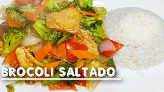 BRÓCOLI CON POLLOCómo preparar SALTADO DE BRÓCOLI  chifa receta casera comida china peruana [upl. by Olson]