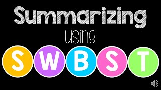 Summarizing using SWBST [upl. by Halbeib]