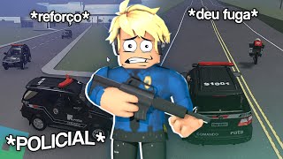 virei POLICIAL e ROLOU PERSEGUIÇÃO no ROBLOX RP 👮‍♂️😨  Rodograu SP [upl. by Odragde]