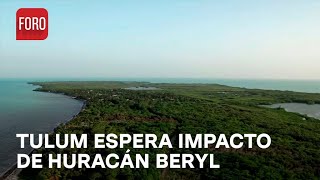 Huracán Beryl en Tulum Así se ve la selva antes del impacto  Las Noticias [upl. by Ahsilra]