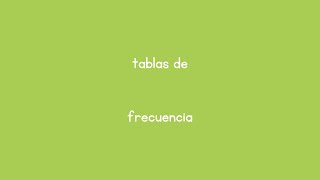 ♡ tablas de frecuencia [upl. by Harwin17]