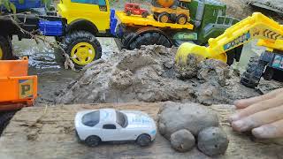 Lets make cars concrete mixers and trucks out of mud [upl. by Howarth]