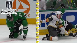 Pietrangelo Swings at Seguin Making Him Bleed Jamie Benn Drills Jack Eichel [upl. by Allianora380]