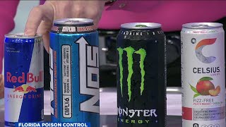 Energy drinks causing spike in poison control calls about kids [upl. by Penhall825]