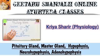 Pituitary gland Master Gland Hypophysis Neurohypophysis Adenohypophysis BAMS NCISM KS Geetaru [upl. by Sivia]