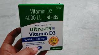 🔴Ultra D3 4K Tablet 15s Price  Cholecalciferol Vitamin D3 Each Tablet 4000 IU 100mcg [upl. by Kakalina]