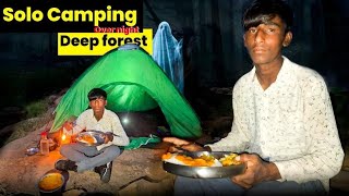 solo night camping in deep forest  jungle Camping video  camping videos [upl. by Onnem627]