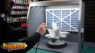 Making A Homemade Cardboard Spray Booth  DIY Tutorial With Free Blueprints N’stuff [upl. by Ahsoem]