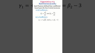 Statistical Expectation13  Karl Pearson beta and Gamma maths mathematics statistics [upl. by Ahsennek13]