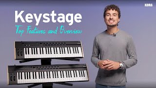 KORG Keystage Poly Aftertouch Controller  Top Features and Overview [upl. by Axela]