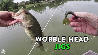 Catching Bass On A Wobble Head Jig  Jon Boat Fishing with APBassing [upl. by Hoagland349]