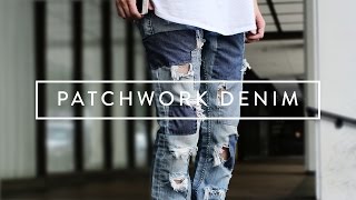 DIY Patchwork Denim Jeans [upl. by Eglanteen538]