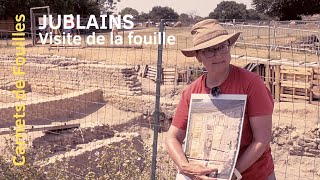 Jublains visite de la fouille pour les étudiants en archéologie 710 [upl. by Akinohs]