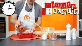 1 Minute 1 Recette  Clafoutis tomates cerise [upl. by Cherise96]