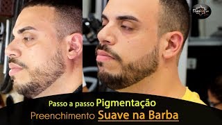 💈✂️Como Fazer PREENCHIMENTO NA BARBAPigmentação na Barba Com Bigen Passo a Passo [upl. by Bronson]