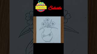 flower vase pencil drawing youtubeshorts ytshorts shorts [upl. by Eveiveneg]