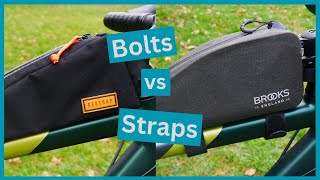 Top tube bag bolts or straps Restrap  Brooks [upl. by Teddi]