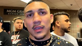 TEOFIMO LOPEZ REACTS TO SHAKUR STEVENSON DOMINATE WIN OVER OSCAR VALDEZ [upl. by Erej]