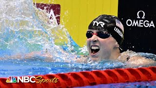 Katie Ledecky ties Michael Phelps with yet another dominant 1500m World Title  NBC Sports [upl. by Ait923]