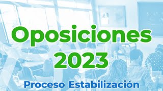 OPOSICIONES 2023  REUNIÓN INFORMATIVA Inscripción telemática y entrega de méritos [upl. by Lune]