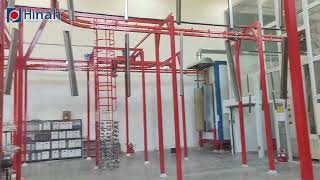 Spraying pretreatment in powder coating line [upl. by Kato]